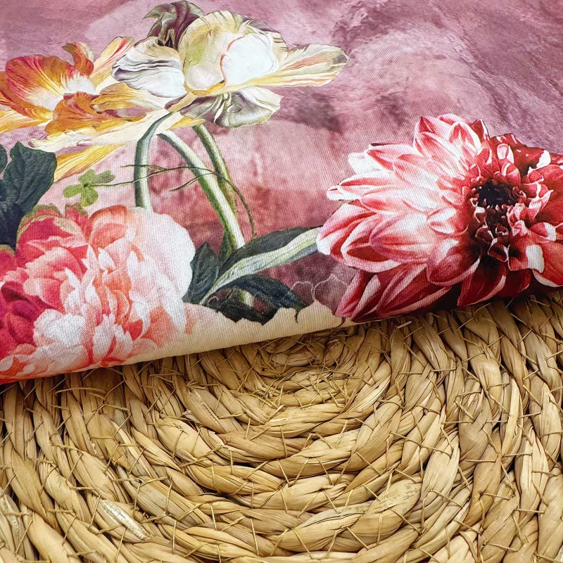 T-shirt décontracté à manches courtes et col ras du cou pour femme, imprimé Buddha Stones , divers pétales, dahlia et pivoine, en polyester