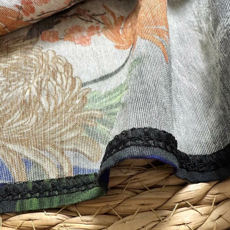 T-shirt décontracté à manches courtes et col ras du cou pour femme, imprimé Buddha Stones , nuages de bon augure, pétales variés, en polyester