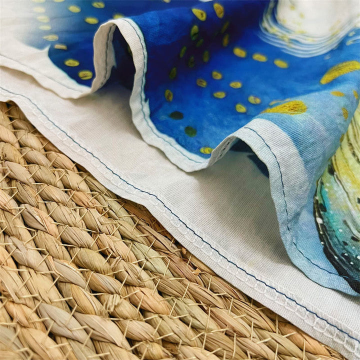 T-shirt décontracté à manches courtes et col ras du cou pour femme, motif Buddha Stones, feuilles, plumes, polyester