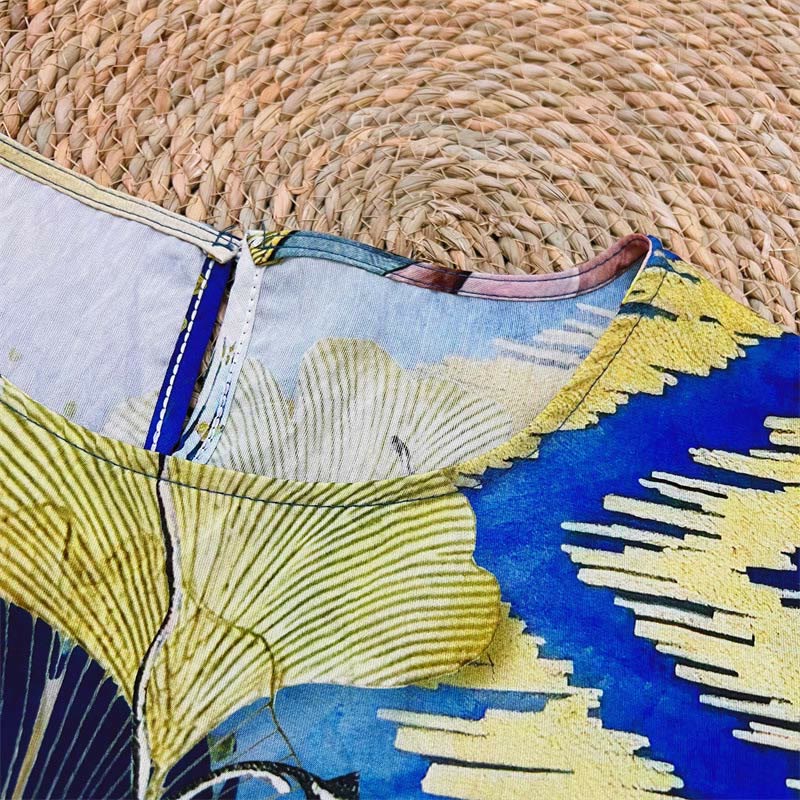 T-shirt décontracté à manches courtes et col ras du cou pour femme, motif Buddha Stones, feuilles, plumes, polyester