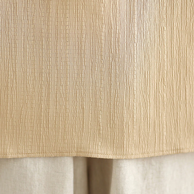 T-shirt d'été décontracté à manches mi-bouffantes et col en V pour femme Buddha Stones