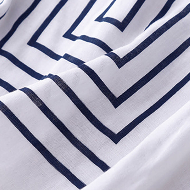 T-shirt décontracté à manches courtes en coton et lin pour femme, motif imprimé Buddha Stones - image 14