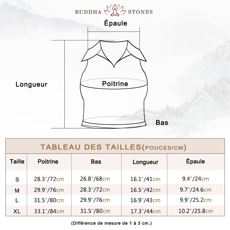 Buddha Stones Polo Collar Crop Tank Top Jupes de tennis Shorts plissés avec poche Tenues de sport et de yoga - image 3