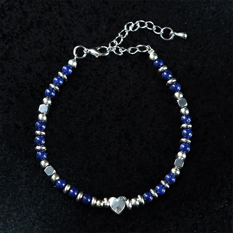 Bracelet d'équilibre positif en pierre naturelle de Buddha Stones, amazonite, améthyste, lazurite, quartz rose