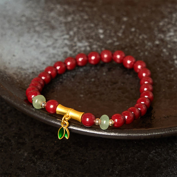 Bracelet de concentration en bambou et Buddha Stones