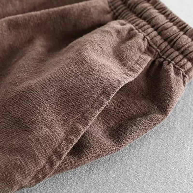 Short homme en coton avec cordon de serrage et taille élastique et poches Motif Buddha Stones - image 7