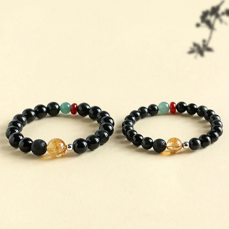 Bracelet de force et d'accomplissement en Buddha Stones