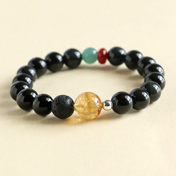 Bracelet de force et d'accomplissement en Buddha Stones
