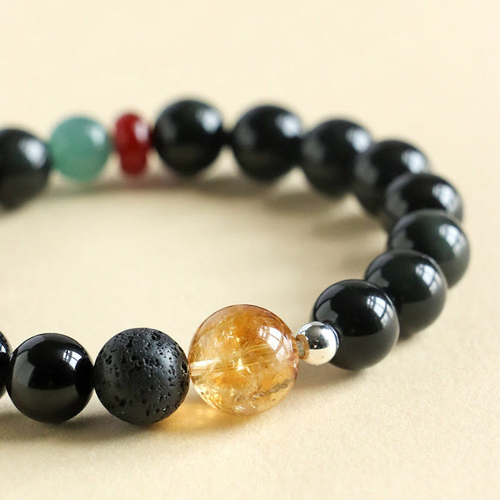 Bracelet de force et d'accomplissement en Buddha Stones