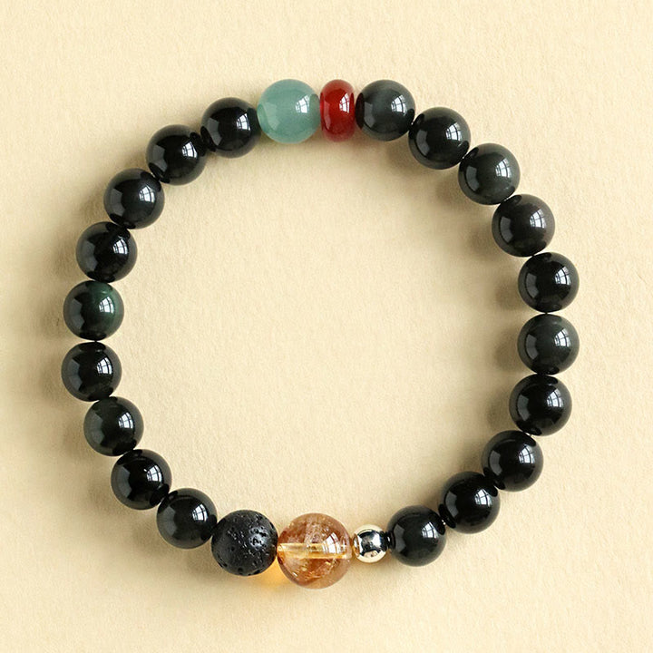 Bracelet de force et d'accomplissement en Buddha Stones