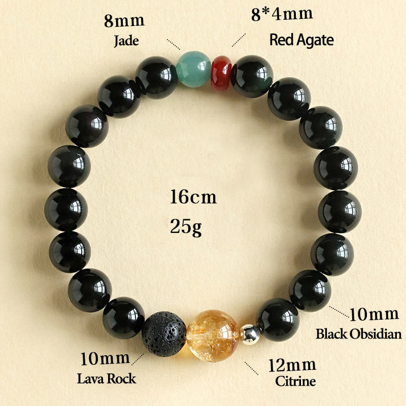 Bracelet de force et d'accomplissement en Buddha Stones