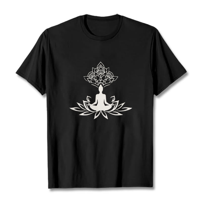 T-shirt Buddha Stones de Lotus Méditation Bouddha - Noir - 2XL - image 5