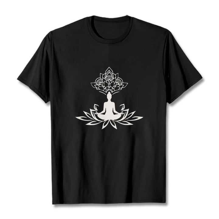 T-shirt Buddha Stones de Lotus Méditation Bouddha - Noir - 2XL - image 5