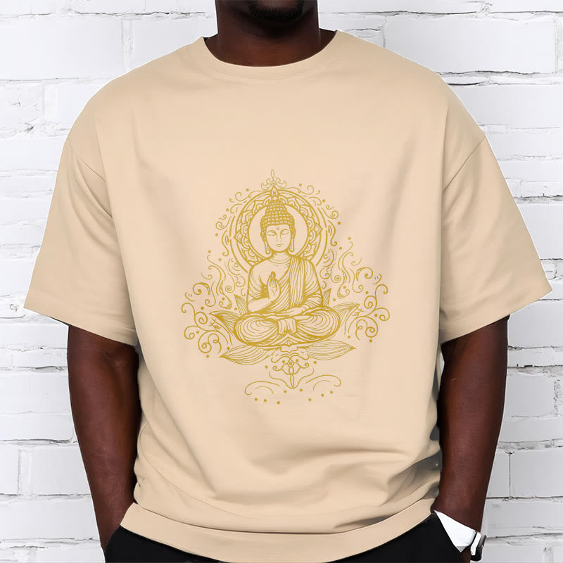 T- Buddha Stones Fleur de Lotus Vignes Méditation Bouddha T-shirt - image 12