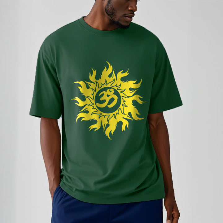 T-shirt Buddha Stones OM Mantra Sanskrit Gold Sun Tee - image 12