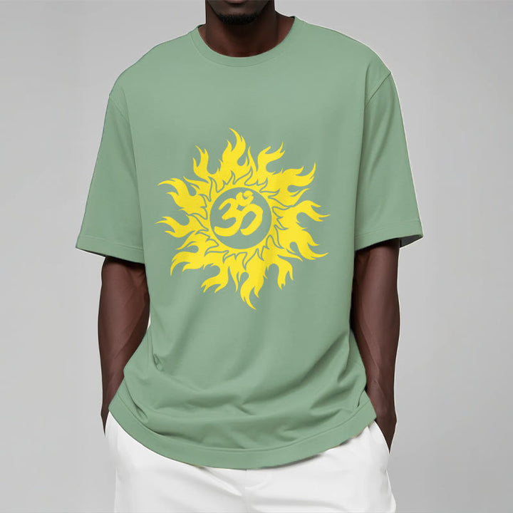 T-shirt Buddha Stones OM Mantra Sanskrit Gold Sun Tee - image 16