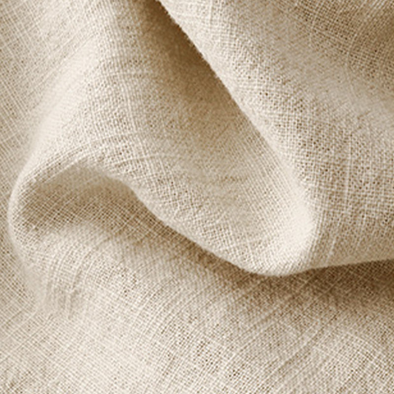 T-shirt décontracté uni à col ras du cou et manches mi-longues en coton et lin pour femme avec Buddha Stones