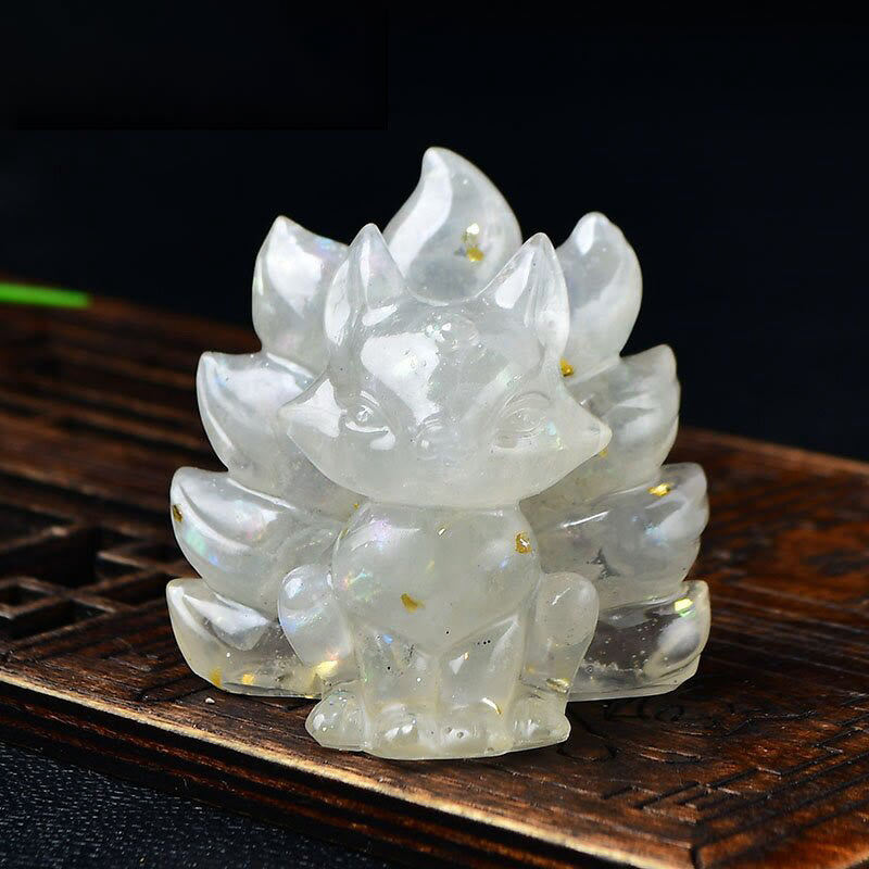 Buddha Stones naturelles, divers cristaux, quartz fraise, améthyste, renard à neuf queues, protection, décoration de la maison