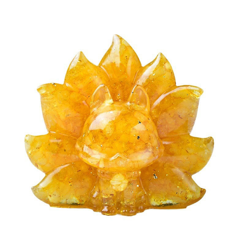 Buddha Stones Petites Pierres Diverses Cristal Rose Citrine Améthyste Renard à Neuf Queues Chaleur Décoration de la Maison