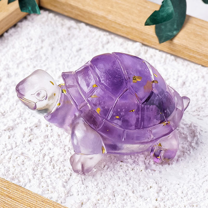 Buddha Stones, diverses pierres, citrine, aventurine verte, améthyste, mini tortue, prospérité, décoration de la maison