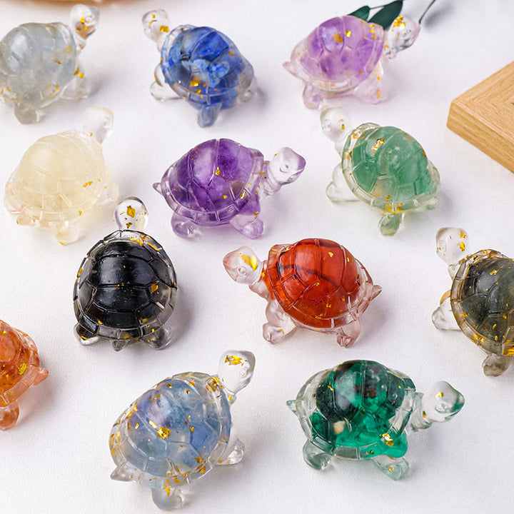 Buddha Stones, diverses pierres, citrine, aventurine verte, améthyste, mini tortue, prospérité, décoration de la maison