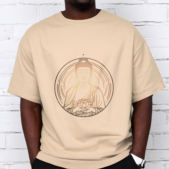 T-shirt Bouddha doré tenant une fleur de lotus Buddha Stones - image 10