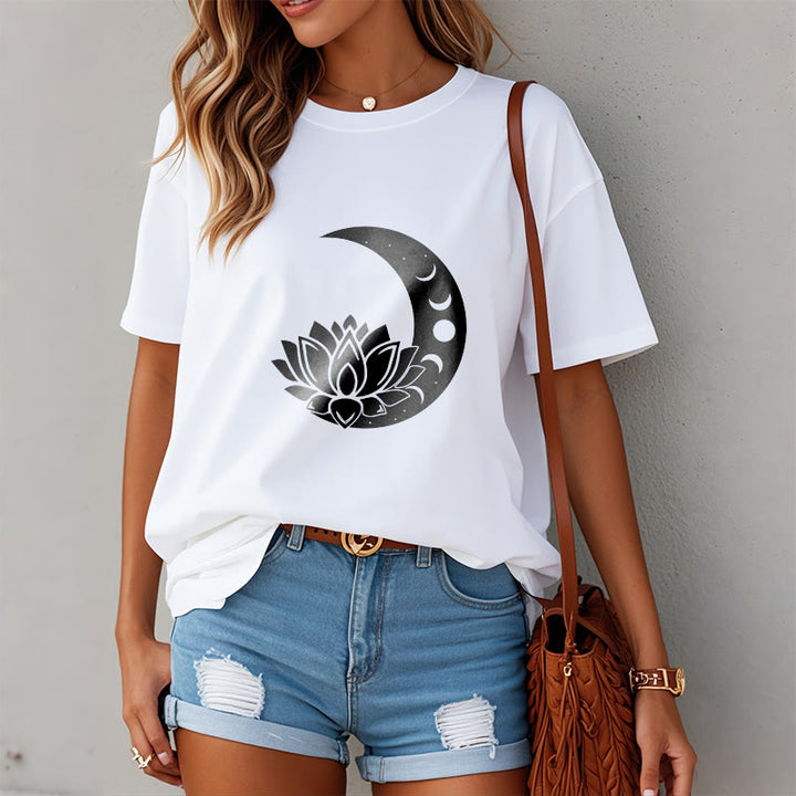 T-shirt Buddha Stones Croissant de Lune Fleur de Lotus Soleil - image 3