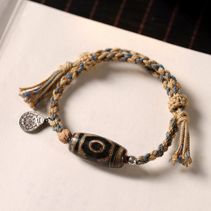 Bracelet tressé en Buddha Stones pour la protection de la richesse