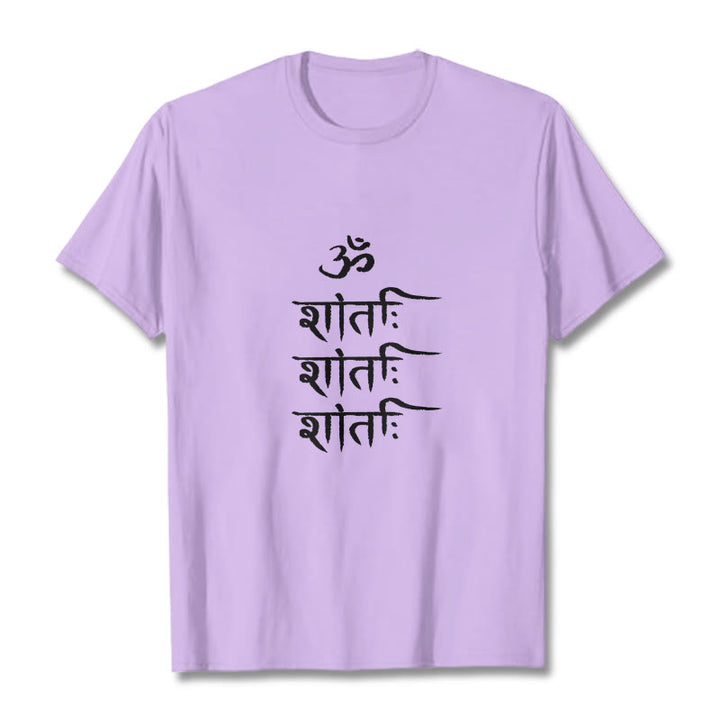T-shirt à motif sanscrit Buddha Stones OM MANTRA - Prune - 2XL - image 17