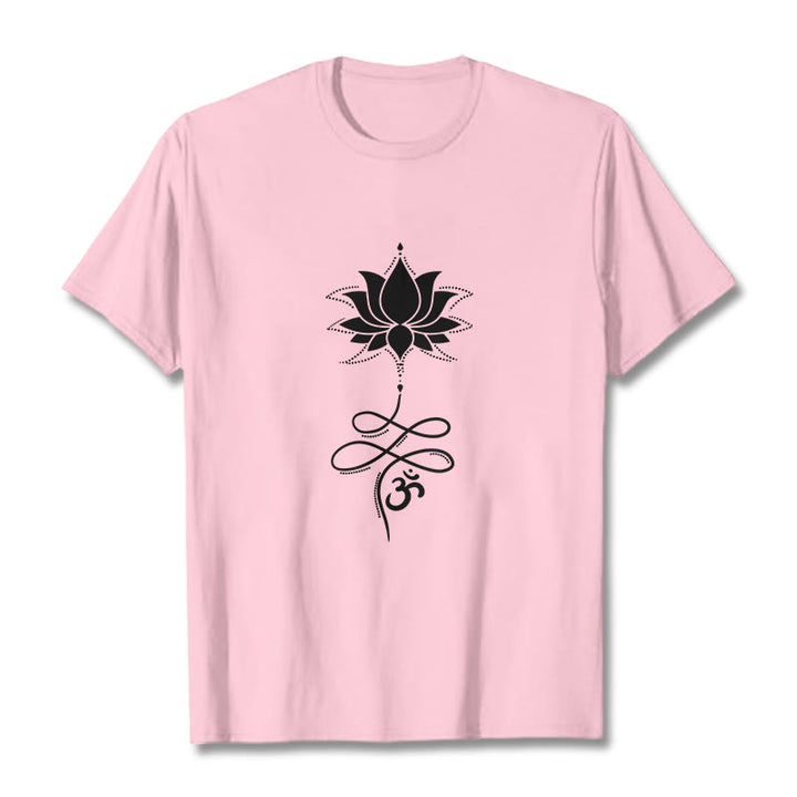 T-shirt Buddha Stones Lotus OM Sanskrit - Rose clair - 2XL - image 13