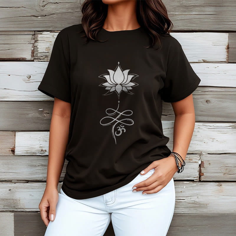 T-shirt Buddha Stones Lotus OM Sanskrit - image 3