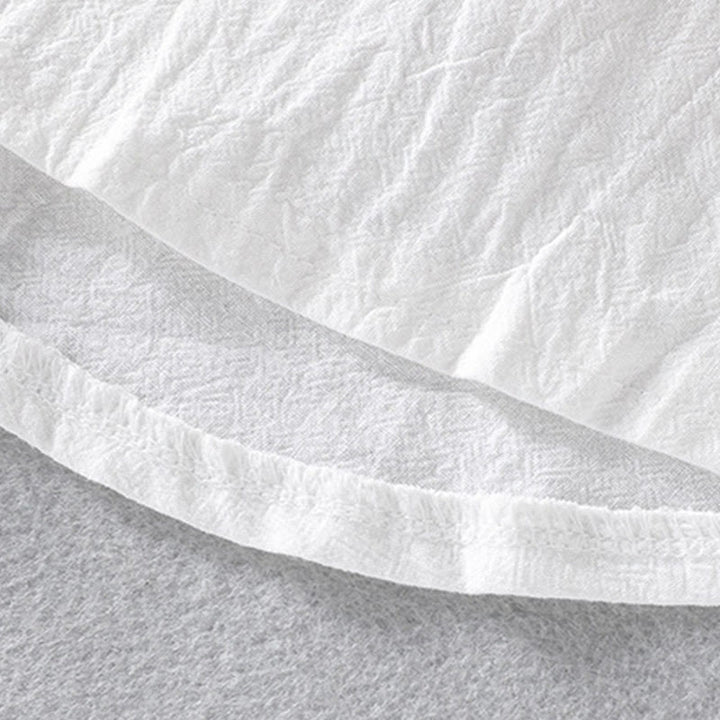 Buddha Stones homme en coton et lin, style vintage décontracté, simple boutonnage, manches trois-quarts, avec poche