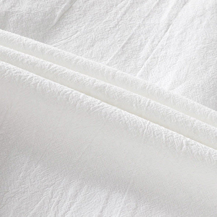 Buddha Stones homme en coton et lin, style vintage décontracté, simple boutonnage, manches trois-quarts, avec poche