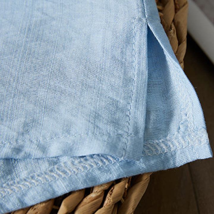 Buddha Stones décontractée en coton et lin pour femme, motif floral brodé, boutons grenouille, col incliné, manches trois-quarts - image 14