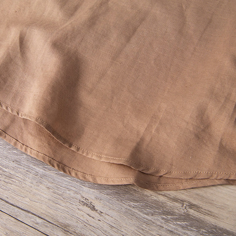 Chemise à manches courtes en coton et lin pour homme, motif Buddha Stones Daily Plain Patch, couleur assortie - image 16