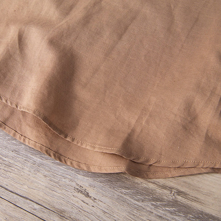 Chemise à manches courtes en coton et lin pour homme, motif Buddha Stones Daily Plain Patch, couleur assortie - image 16