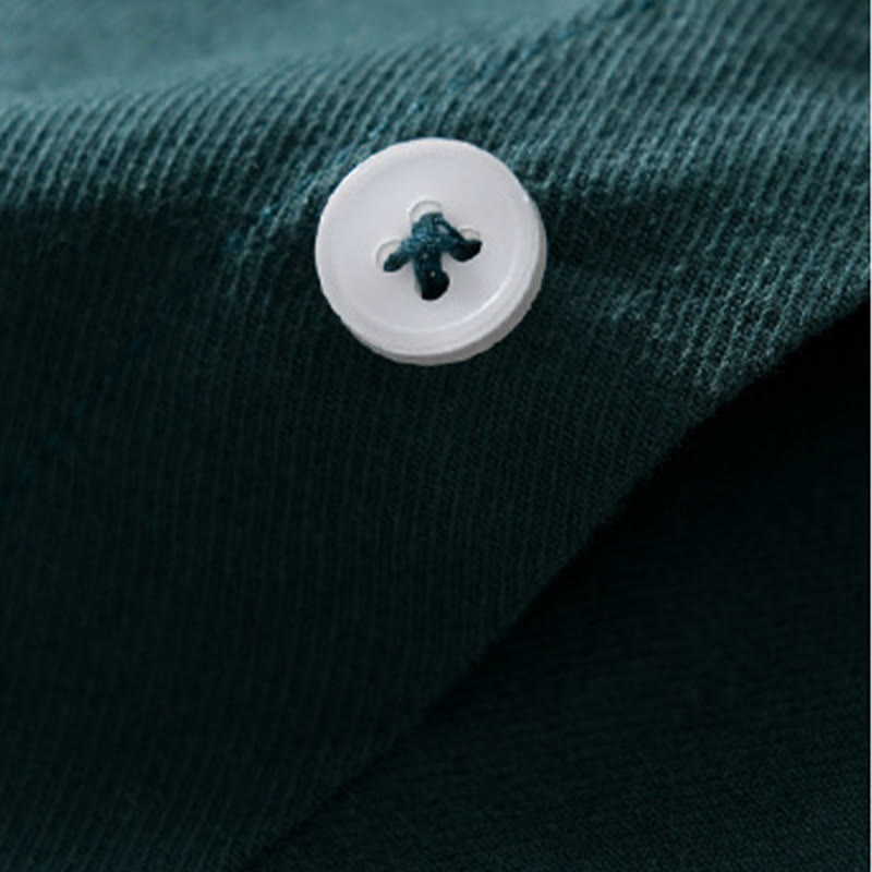 Chemise à manches courtes en coton et lin avec poches pour homme, motif Buddha Stones Daily, couleur pure - image 11