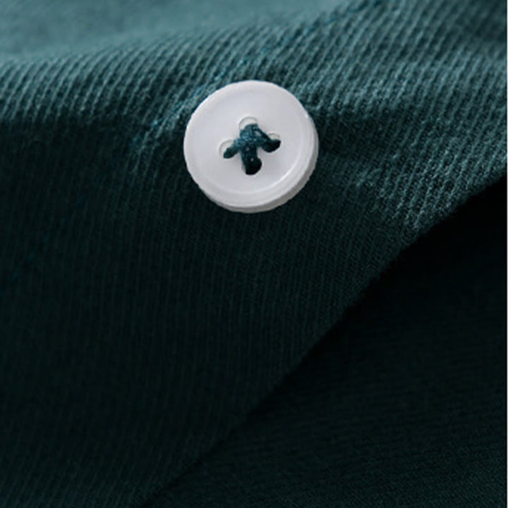 Chemise à manches courtes en coton et lin avec poches pour homme, motif Buddha Stones Daily, couleur pure - image 11