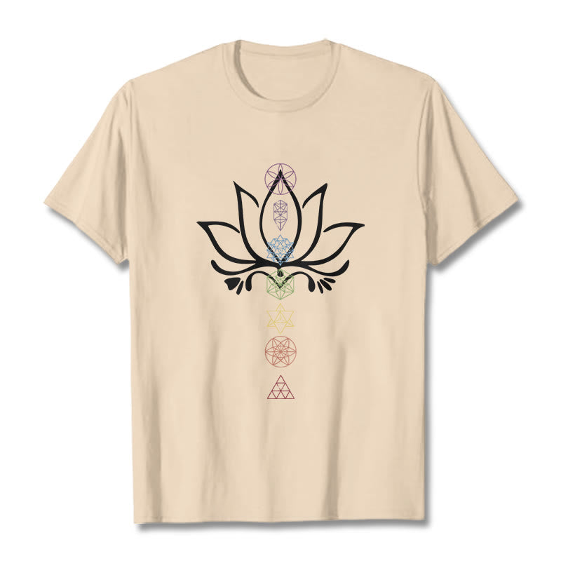 T-shirt Buddha Stones Lotus Géométrie Sacrée - Bisque - 2XL - image 9