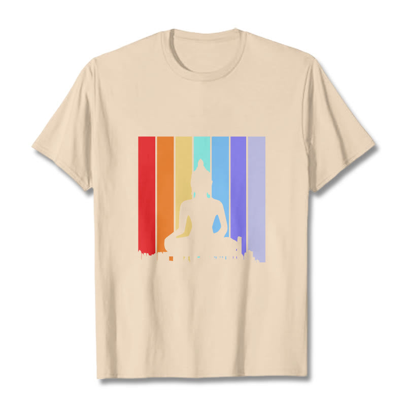 T-shirt Buddha Stones Méditation Bouddha Arc-en-ciel - Bisque - 2XL - image 9