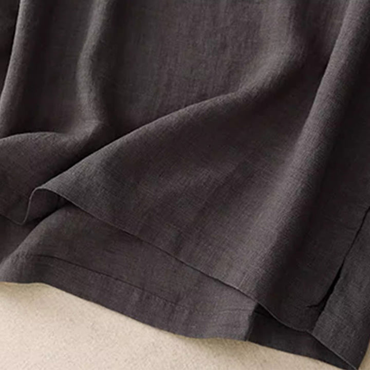 Buddha Stones décontracté en coton et lin pour femme, motif patchwork de broderies de couleur pure, sans manches, col ras du cou - image 17