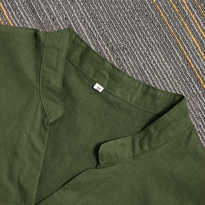 Chemise d'été décontractée en coton et lin pour femme, col cranté, manches courtes, motif Buddha Stones - image 20