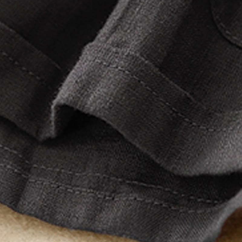 Short droit élastique avec poches pour femme, style décontracté, uni, en coton et lin, motif Buddha Stones , été - image 22