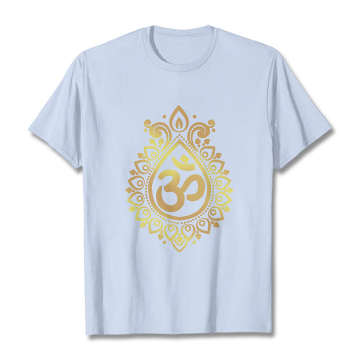 T-shirt Buddha Stones Goutte d'eau Motif OM - Cyan clair - 2XL - image 19