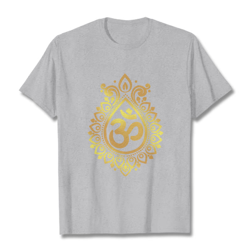 T-shirt Buddha Stones Goutte d'eau Motif OM - Gris clair - 2XL - image 20