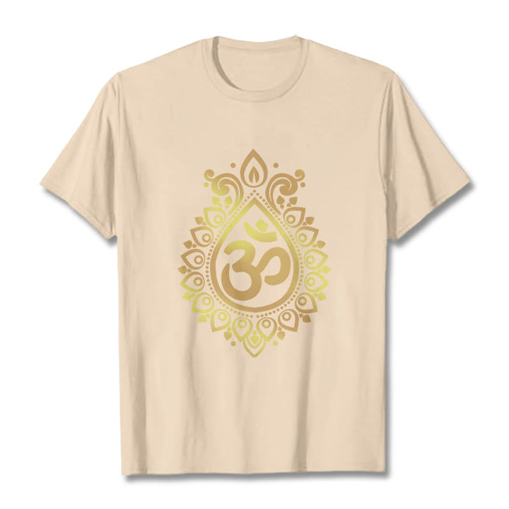 T-shirt Buddha Stones Goutte d'eau Motif OM - Bisque - 2XL - image 9
