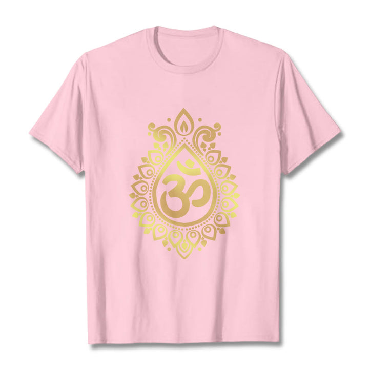 T-shirt Buddha Stones Goutte d'eau Motif OM - Rose clair - 2XL - image 13