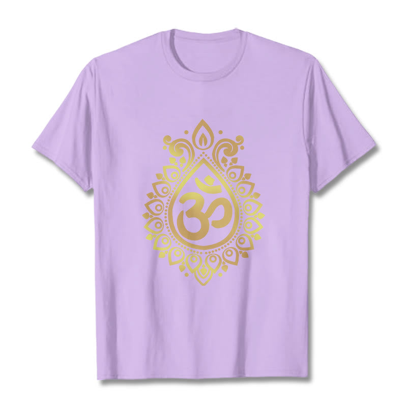 T-shirt Buddha Stones Goutte d'eau Motif OM - Prune - 2XL - image 17