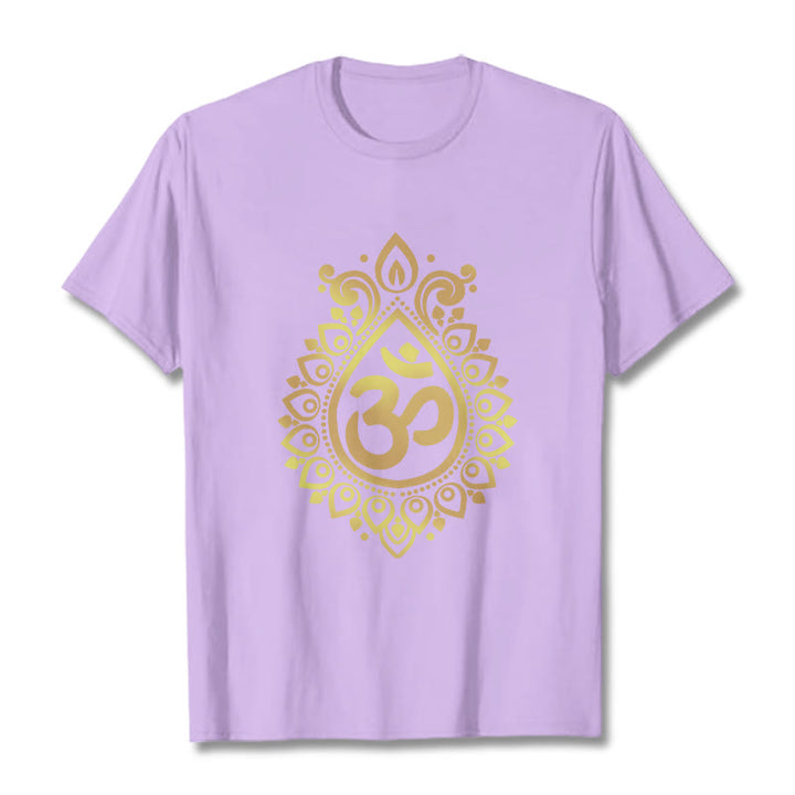 T-shirt Buddha Stones Goutte d'eau Motif OM - Prune - 2XL - image 17