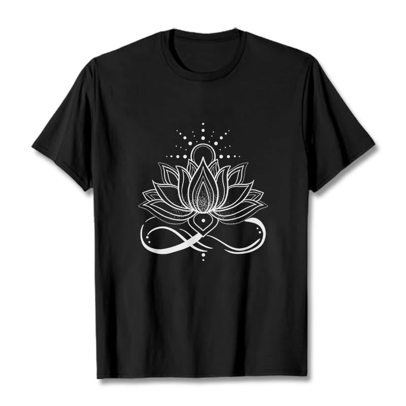 T-shirt avec motif Buddha Stones, fleur de lotus et soleil - Noir - 2XL - image 4
